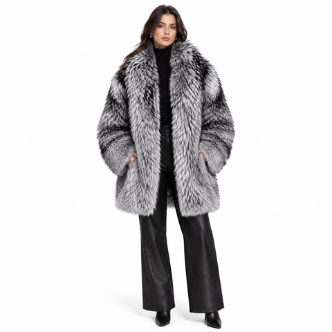 Premium Faux-Fur Coat – Luxury Winter Style