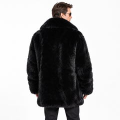 Men's Derek Black Fox Fur Jacket