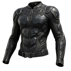 Men’s Black Armored Motorcycle Leather Jacket
